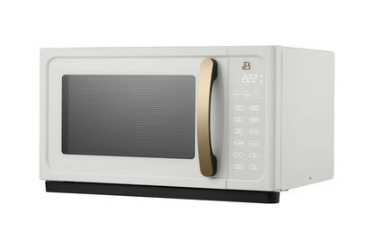 Beautiful 1.1 Cu ft 1000 Watt, Sensor Microwave Oven, White Icing by Drew Barrymore, New