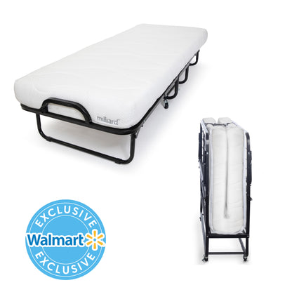 Milliard Twin Steel Folding Bed with Luxurious Memory Foam