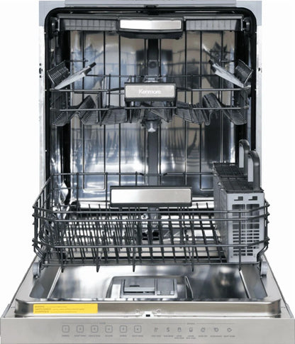 Kenmore 24�?Built-In-Dishwasher w/ 3rd Rack & Turbo Dry-SS Pocket handle