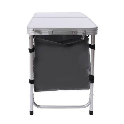Folding Camping Table Portable Aluminum Camping Table Height Adjustable Camping Cook Station for Indoor Outdoor