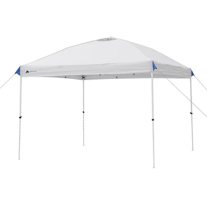 Ozark Trail 10x10 Instant Pop Up Canopy Tent with Simple Push Setup �?Straight Leg Pop-Up Tent for Tailgating, Camping & Events, White