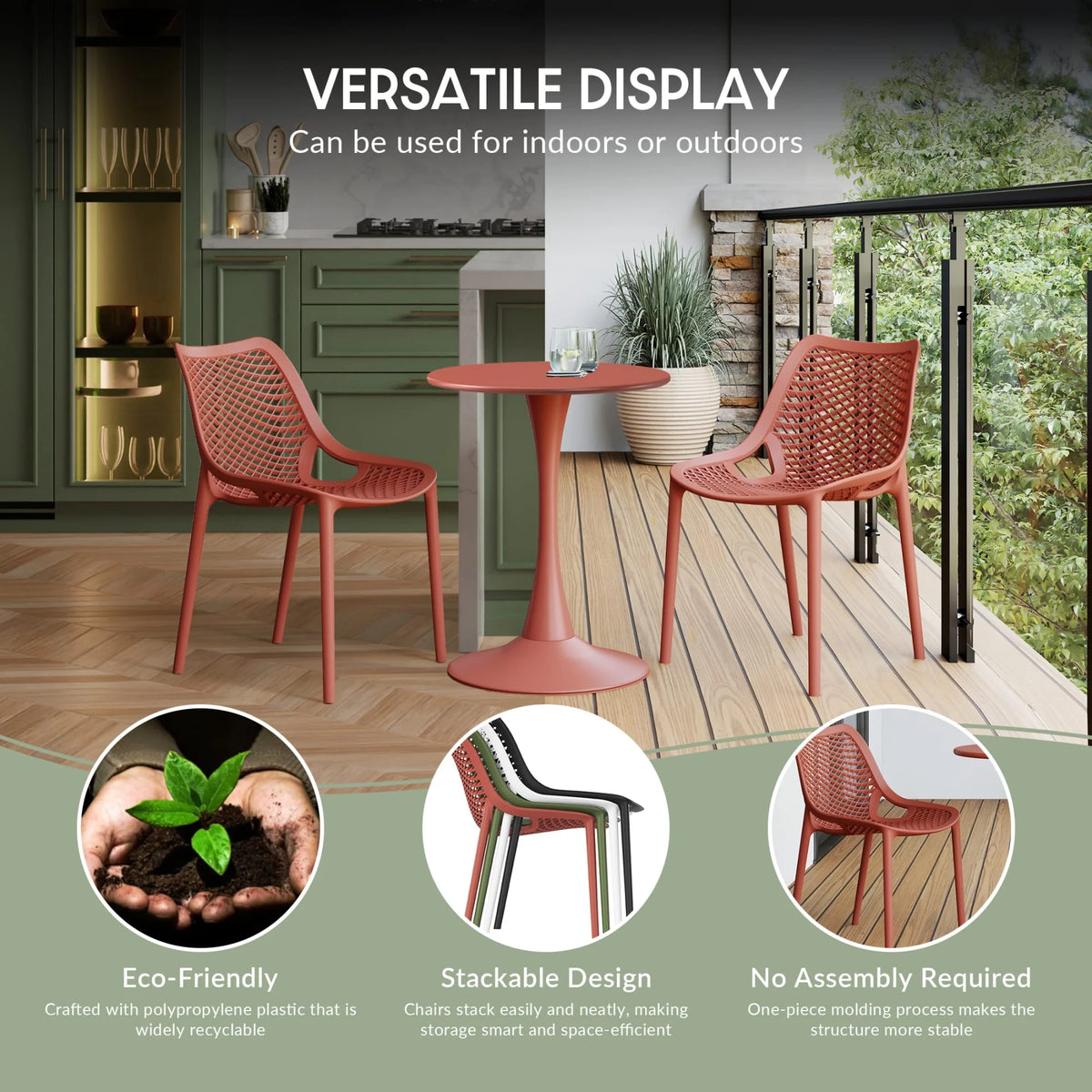 WestinTrends Playa 5-Piece Outdoor Patio Metal Frame Dining Table Set with Stackable Patio Dining Chairs, Olive Green