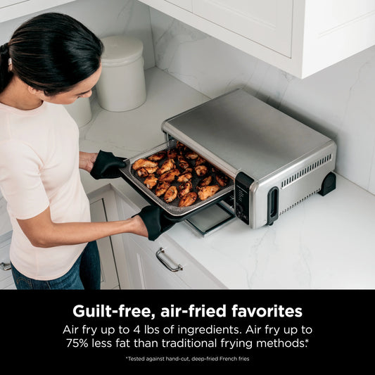 Ninja Foodi 6-in-1 Digital Air Fry Oven, Air Fryer, Convection Oven, Toaster, with Digital Crisp Control Technology, Compact Size, Stainless, SP080