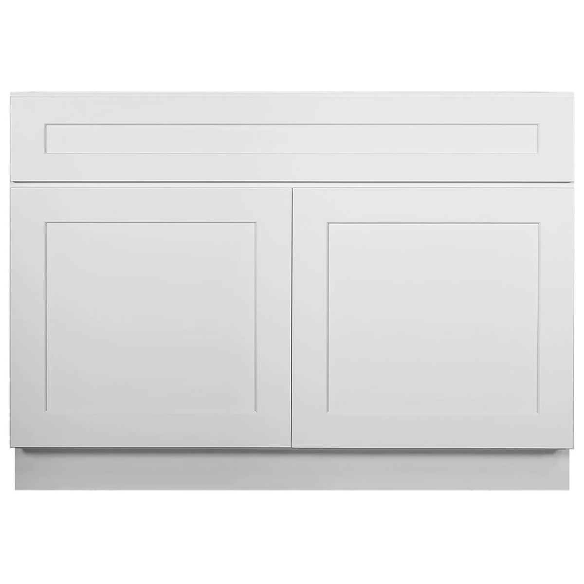 Design House Brookings Solid Wood Ready to Assemble Shaker Sink Base Kitchen Cabinet (48 x 34.5 x 24), White