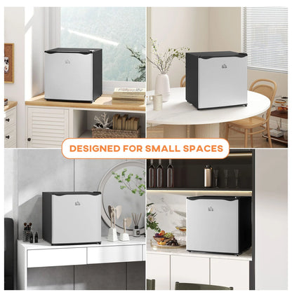 Mini Upright Freezer 1.1 Cu.Ft - Compact Silver Freezer, Removable Shelves, Low Noise, Adjustable Temperature - Ideal for Apartments, Dorms, Offices