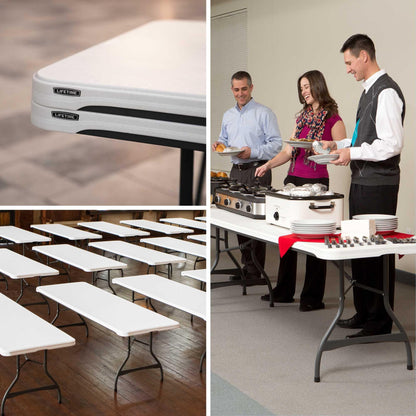 Lifetime 8 ft. Commercial Nesting Rectangle Folding Table for Indoor/Outdoor Use