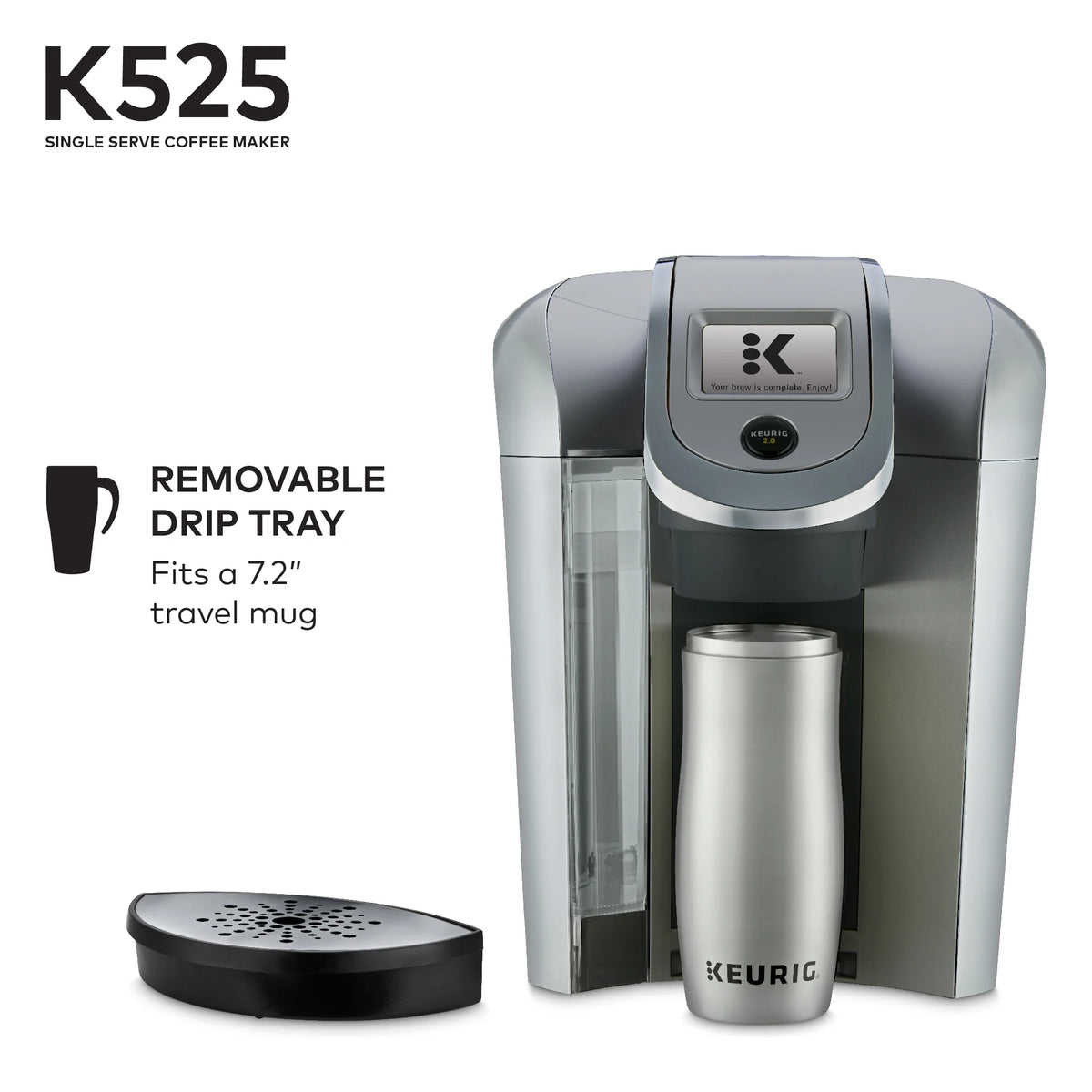 Keurig K525 Single Serve Coffee Brewer, Slate