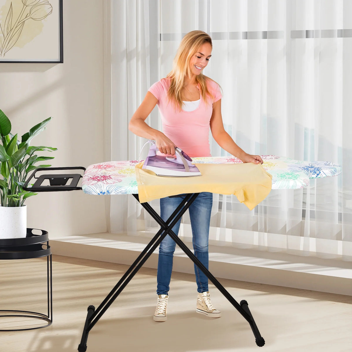 KDJ HOME Slieton Extra Large Ironing Board with Hang Rail, 20-Inch Wide