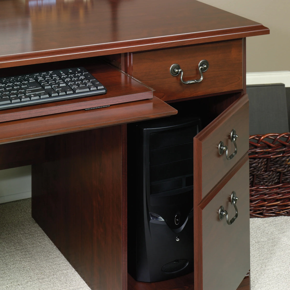 Sauder Heritage Hill Computer Desk, Classic Cherry Finish