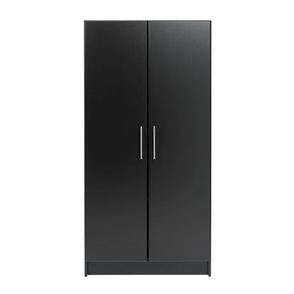Prepac Adjustable Shelves Cabinet - Functional Tall Garage Table, 16"D x 32"W x 65"H Freestanding Garage Cabinet with 2-Doors, Espresso - EES-3264