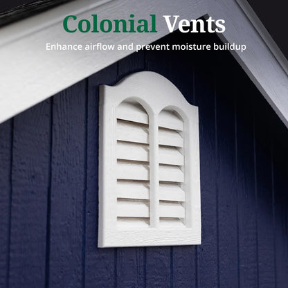 Little Cottage Co. 8x8 Colonial Pinehurst Shed with Operable Window, Outdoor Wood Storage Do-It-Yourself Precut Kit