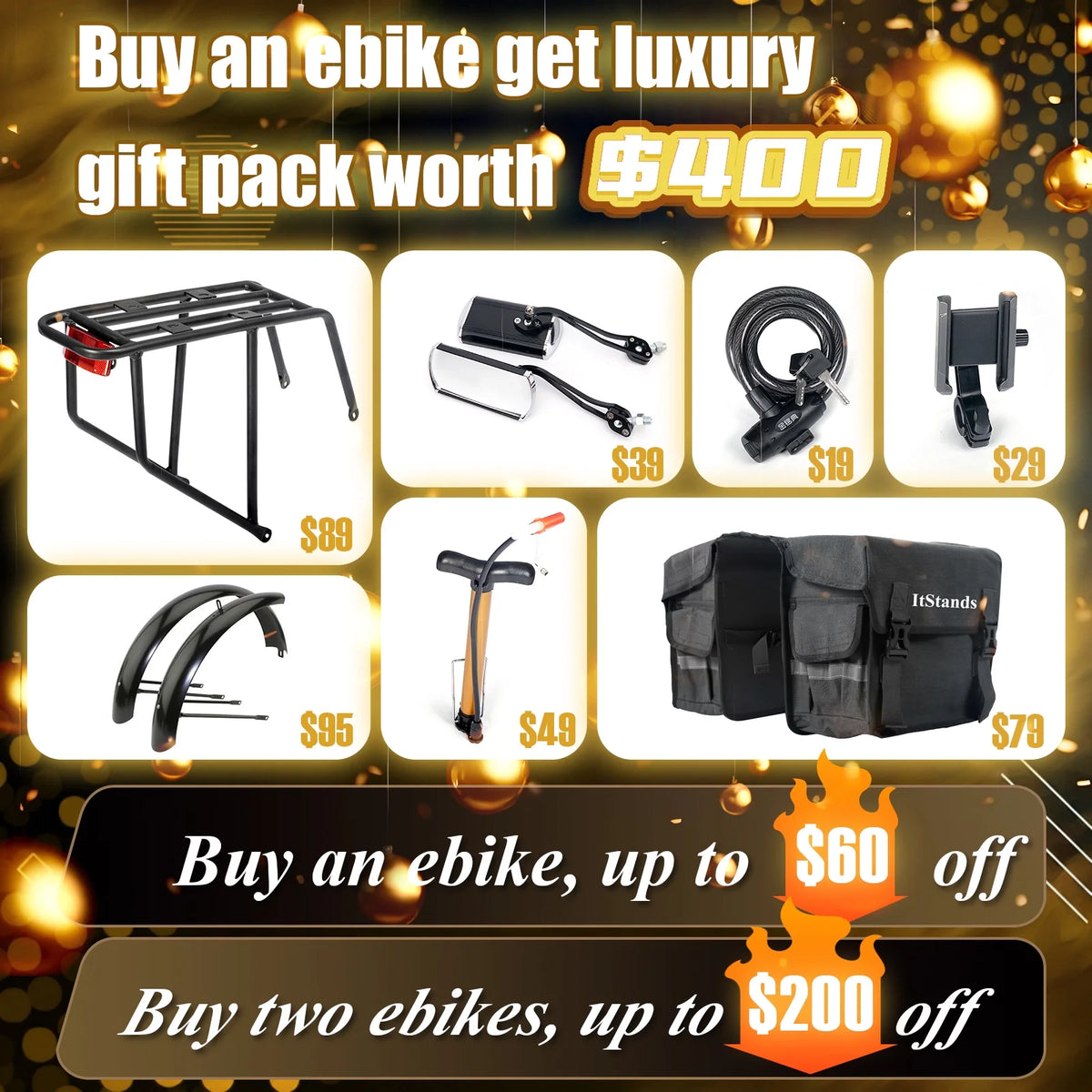 Dual Motors AWD 2000W Electric Bike for Adult 26'' UL2849 48V 30AH E-mountain bike 4.0 Fat Tire up to 35MPH&120Miles Long Range Off-road Ebike Dual Hydraulic Disc Brakes&Ful Suspension Electric Bicyc