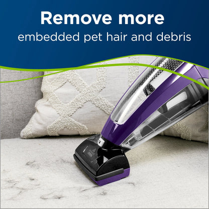BISSELL Pet Hair Eraser Lithium Ion Cordless Hand Vacuum, Purple, 2390A