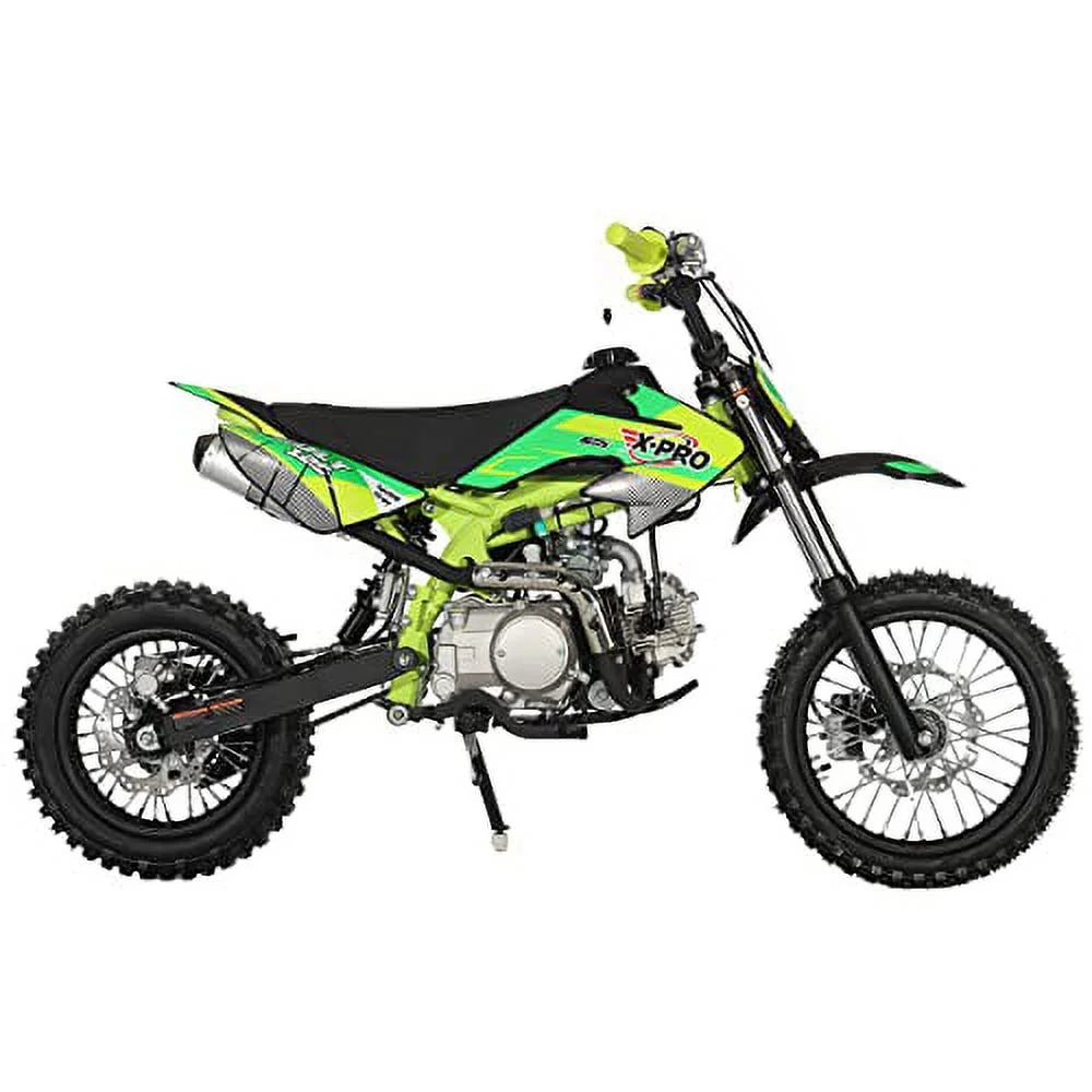X-Pro Brand New Bolt 125cc Gas Pit Dirt Bike, Automatic Transmission E-Start 14"/12" Tires
