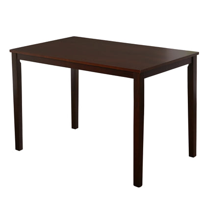 TMS Metropolitan 5-Piece Wood Farmhouse Upholsered Dining Set with Table and Chairs, Espresso