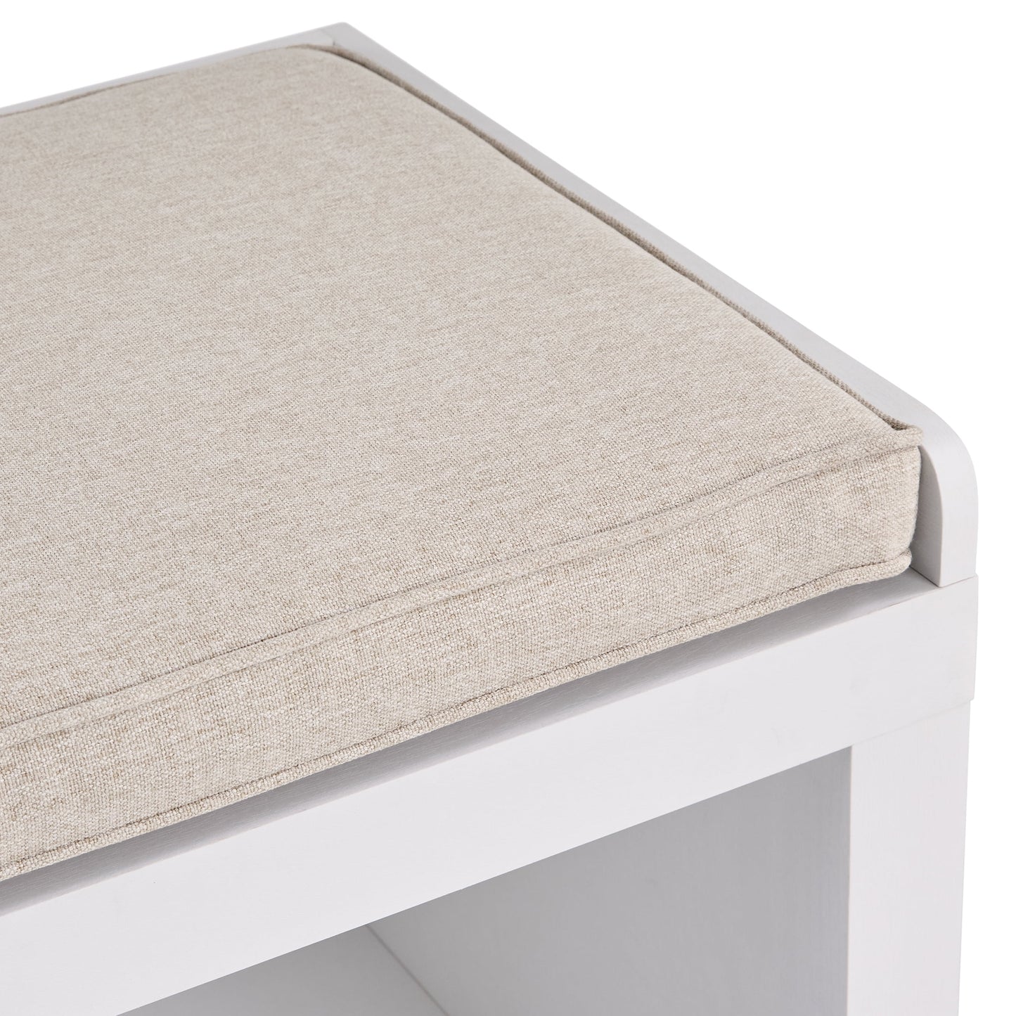 Better Homes & Gardens 3-Cube Storage Bench, White Texture