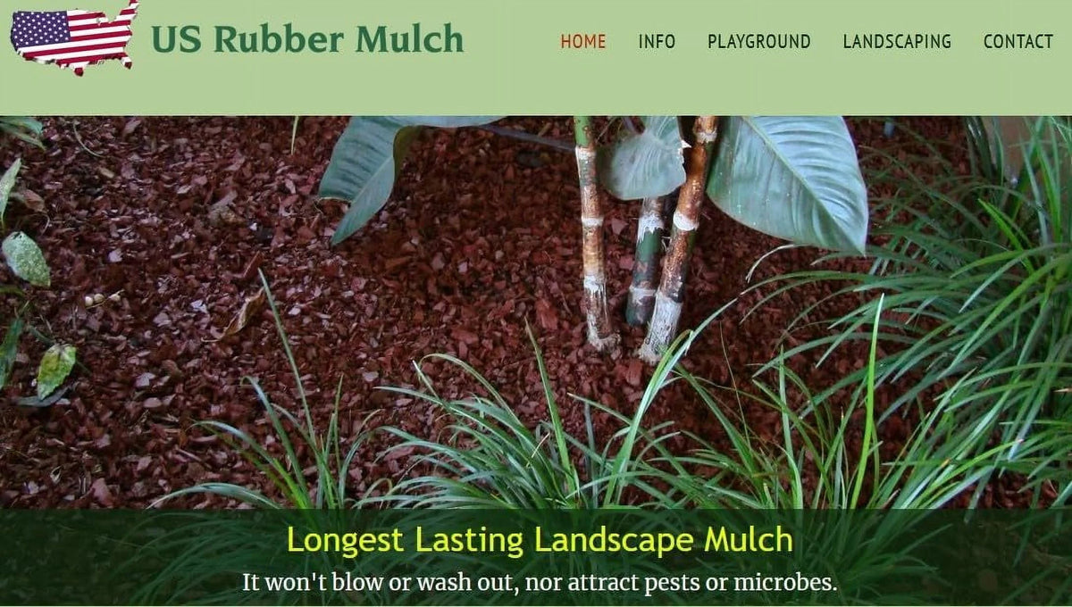 NuPlay Rubber Mulch Landscaping Bark �C Rubber Nugget Weed Barrier Garden Ground Cover, 4 Pack, Blue