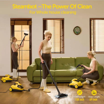 STEAMBOT  Steam Cleaner with 28-in-1 powerful,Applicable to different floor materials Strong rotational force and convenient to use