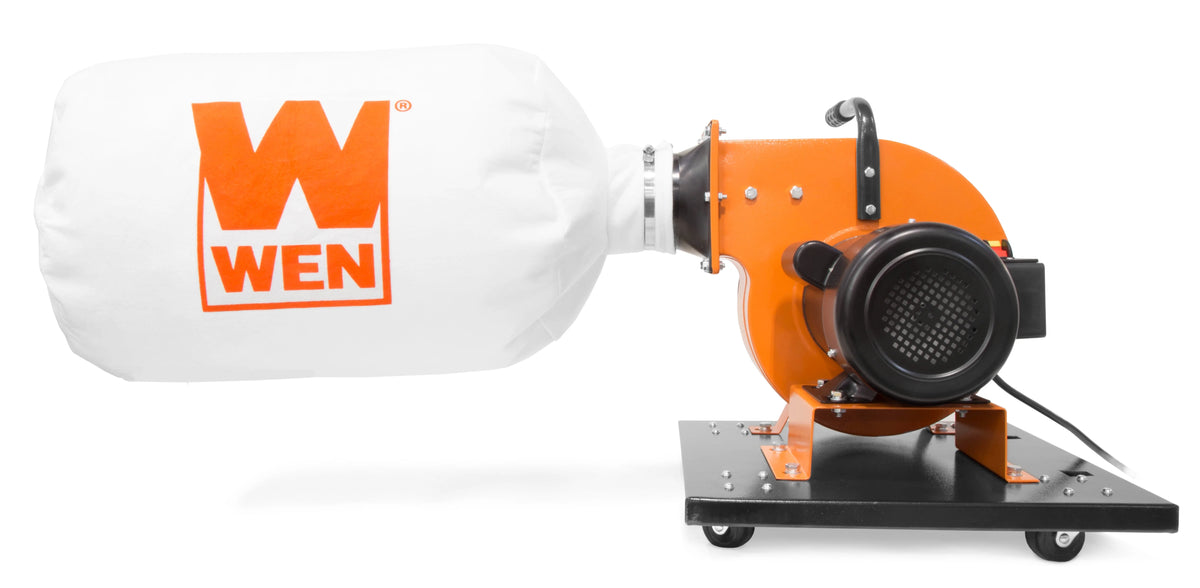 WEN 7.4-Amp Rolling Dust Collector with Induction Motor, 15-Gallon Bag and Optional Wall Mount