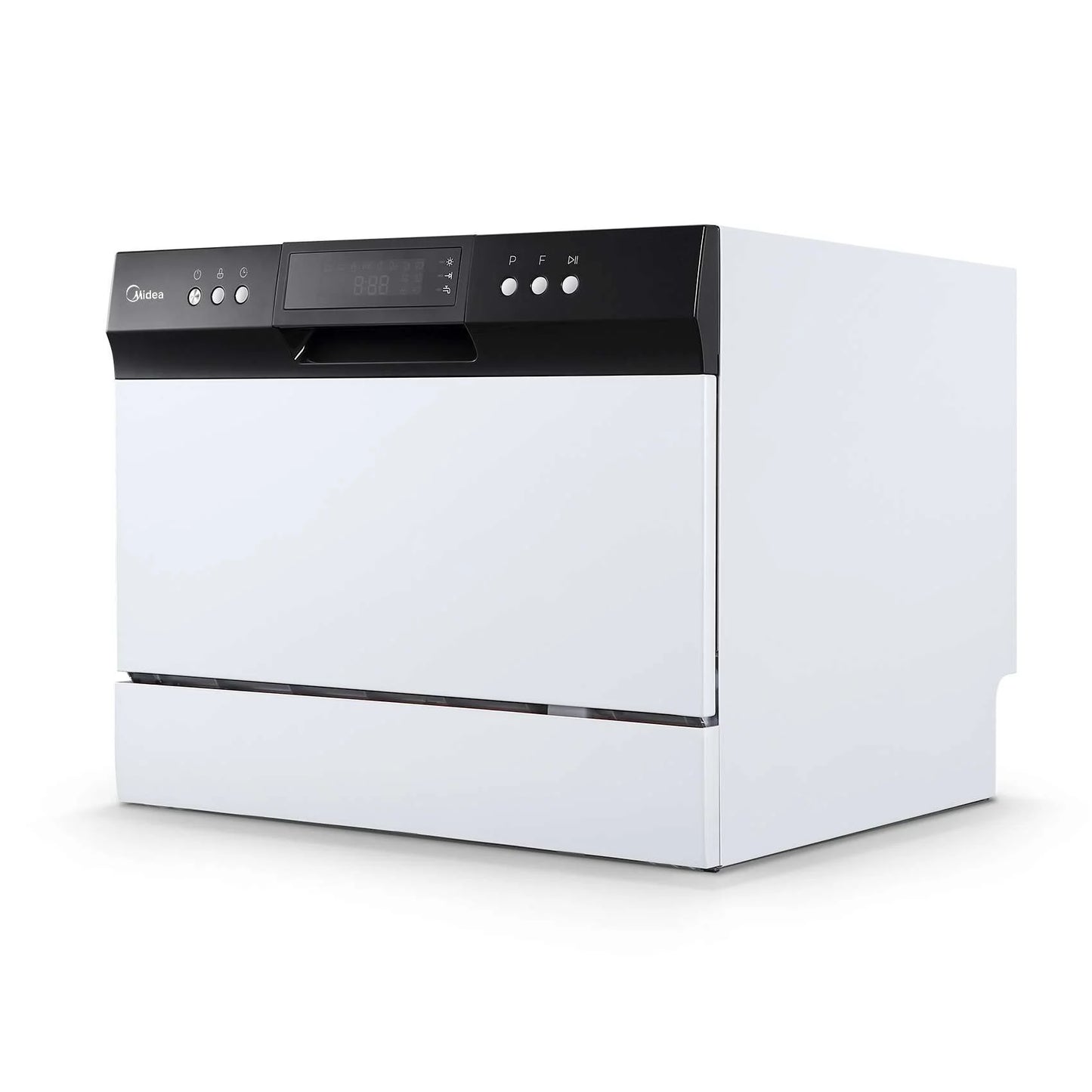 Midea Portable Countertop Dishwasher, 6 Place Settings, 8 Programs, White, MDC22P1AWW, New