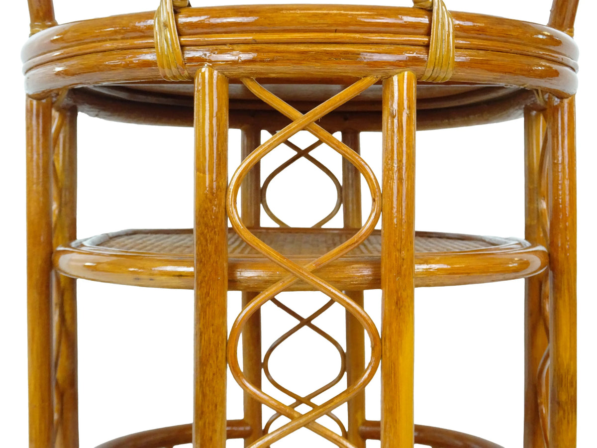SK New Interiors Trolly Moving Serving Cart Bar Table ECO Natural Rattan Wicker Handmade, Colonial