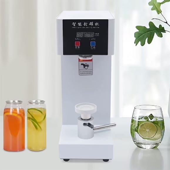Kolice Commercial Automatic Can Sealer Machine, Can Seamer, Can Seaming Closing Capping Machine, Cup Sealing Machine, 2.2" Can Dia. for Sealing Plastic/Glass/Tin Bottles with Aluminum Caps