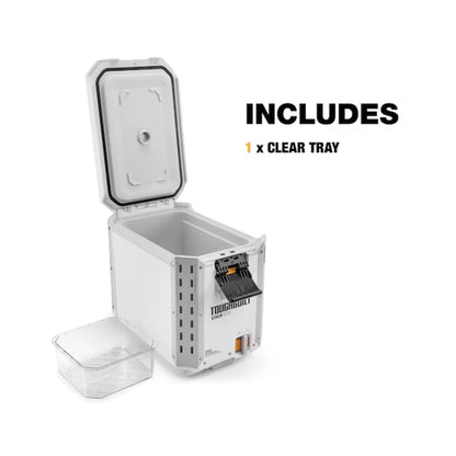 ToughBuilt StackTech Compact Cooler, Stackable 16 Quart Hard Shell Ice Chest, White
