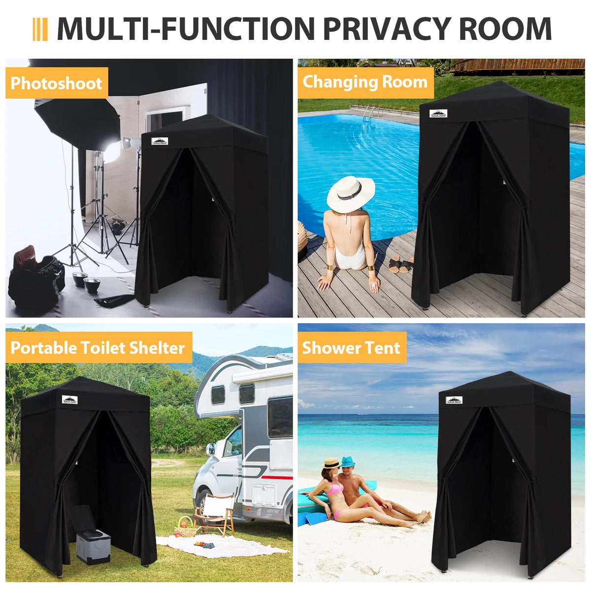 EAGLE PEAK Flex Ultra Compact 4 ft x 4 ft Pop-up Changing Room Canopy, Portable Privacy Cabana