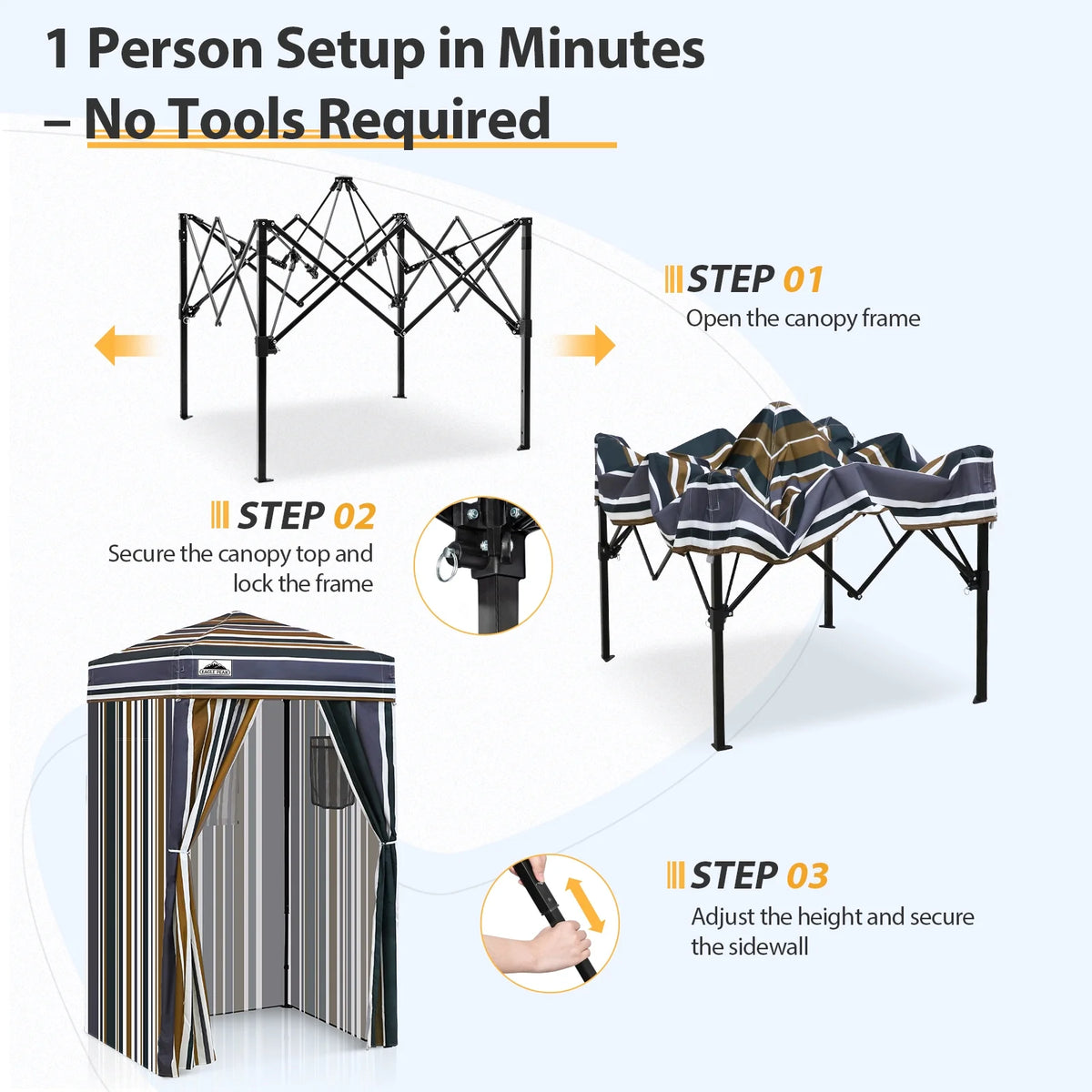 EAGLE PEAK Flex Ultra Compact 4 ft x 4 ft Pop-up Changing Room Canopy, Portable Privacy Cabana