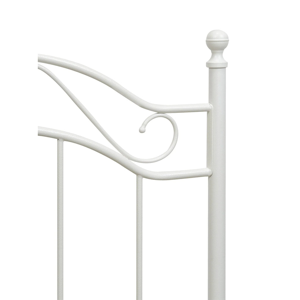 Mainstays Traditional Metal Bed Frame with Headboard and Footboard, Twin, White