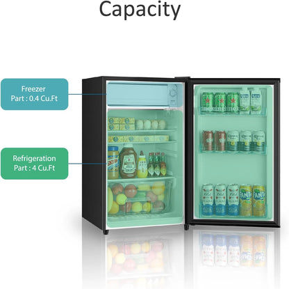 HUMSURE 3.1 Cu.ft Mini Fridge with Freezer, Single Door Compact Refrigerator for Dorm, Office