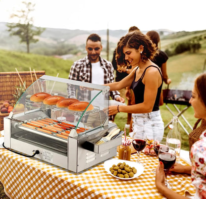 ROVSUN 1050 W 18 Hot Dog Capacity Commercial Hot Dog Roller Grill