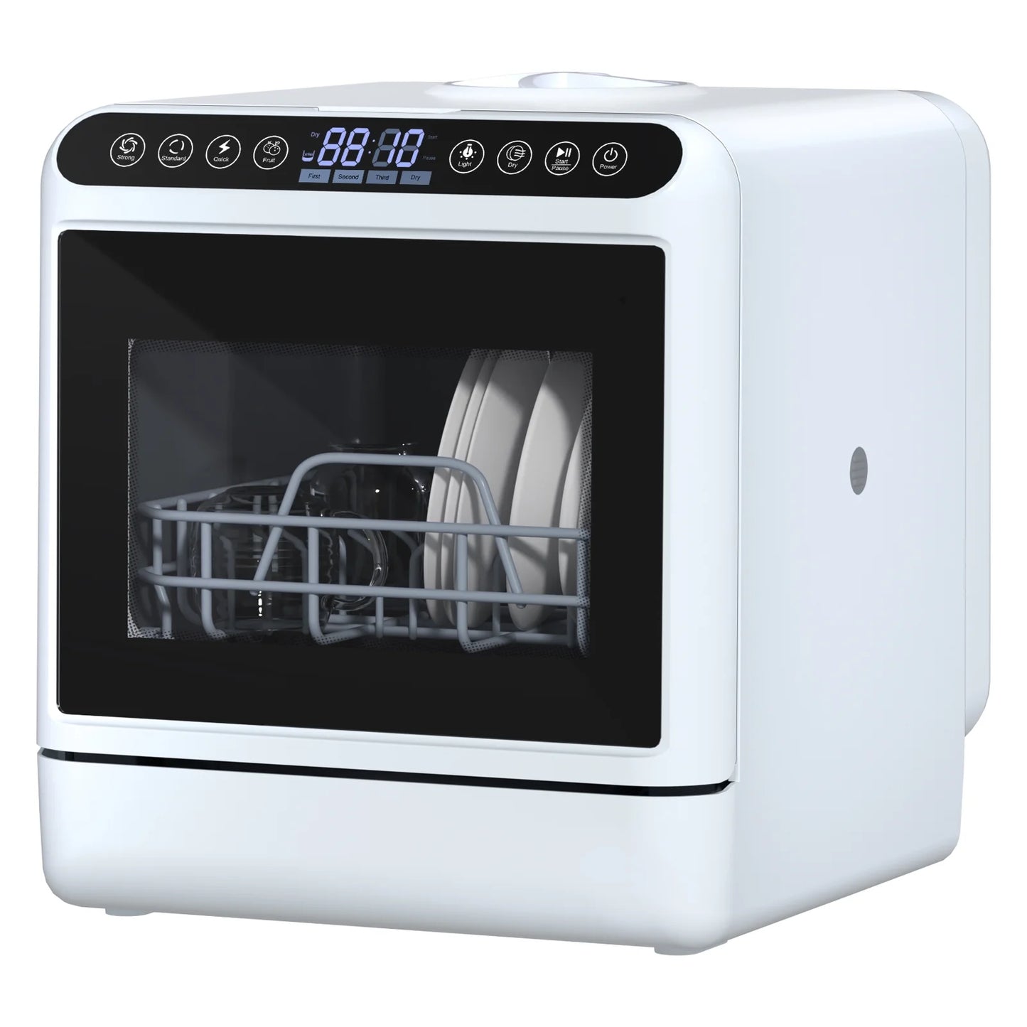 Kitem Portable Countertop Dishwashers, Compact Dishwashers with 5 L Built-in Water Tank & Inlet Hose, 6 Programs, Air-Dry Function Dishwash for Small Apartments