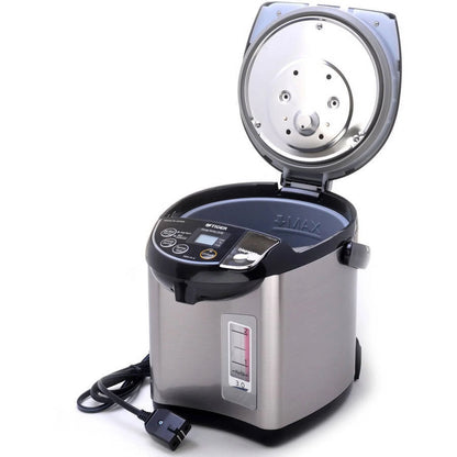 Tiger PDU-A40U-K 40L Electric Kettle with LCD Control Panel Silver Black