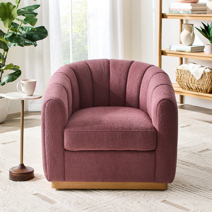 Better Homes & Gardens Lillian Accent Swivel Chair, Cream Linen