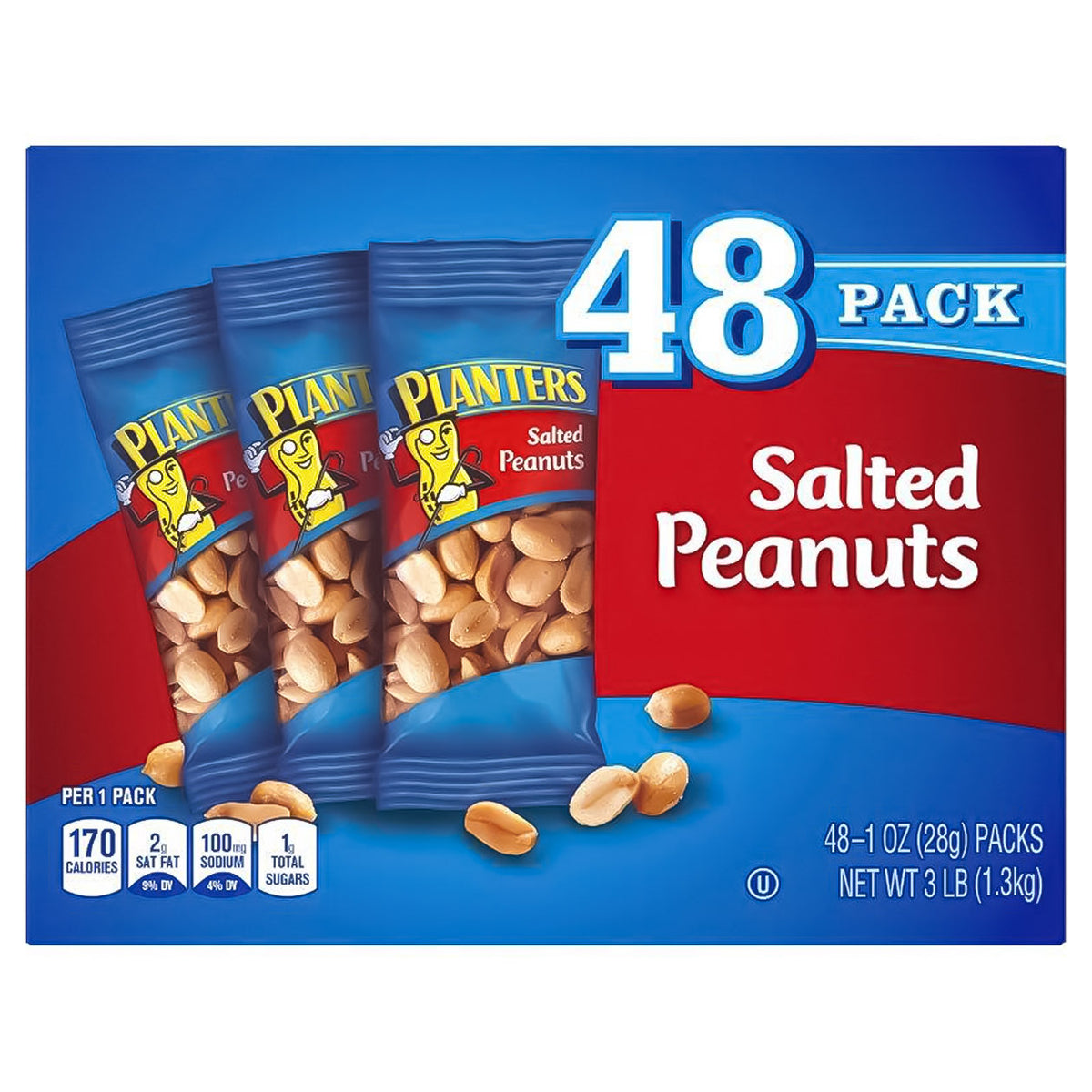 Planters, Salted Peanuts, 1 oz, 48-count