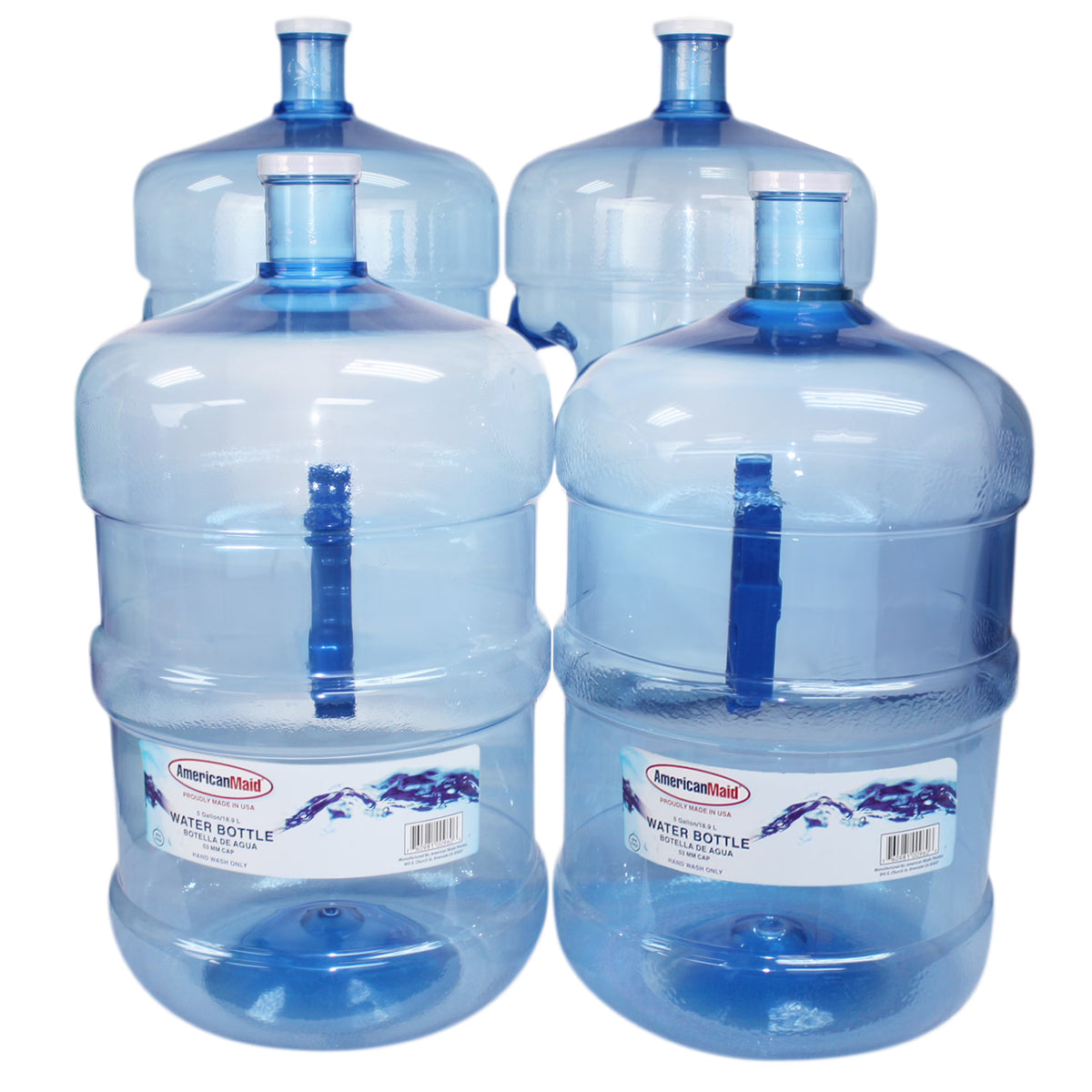 American Maid 5 Gallon/640 fl oz Water Bottle, Set of 4 (Not Filled)