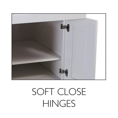 Design House 561407 Brookings Unassembled Shaker Base Kitchen Cabinet 36x34.5x24, White