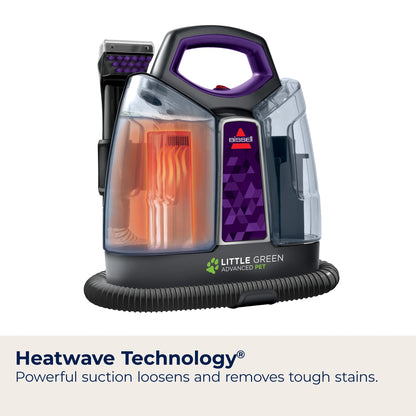 BISSELL Littlle Green ProHeat Advanced Pet Portable Deep Cleaning, for Carpet, Upholstery, and Auto, tough stain removal, Heatwave Technology, Lightweight, 2513W