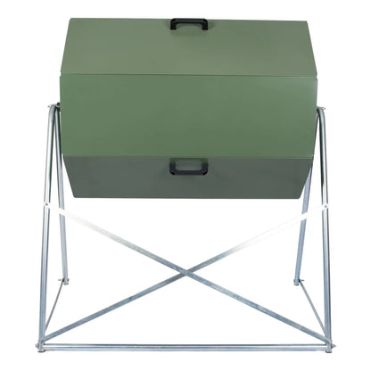 Jora Composters JK270A 70 Gallon Dual Chamber Steel Compost Tumbler Bin