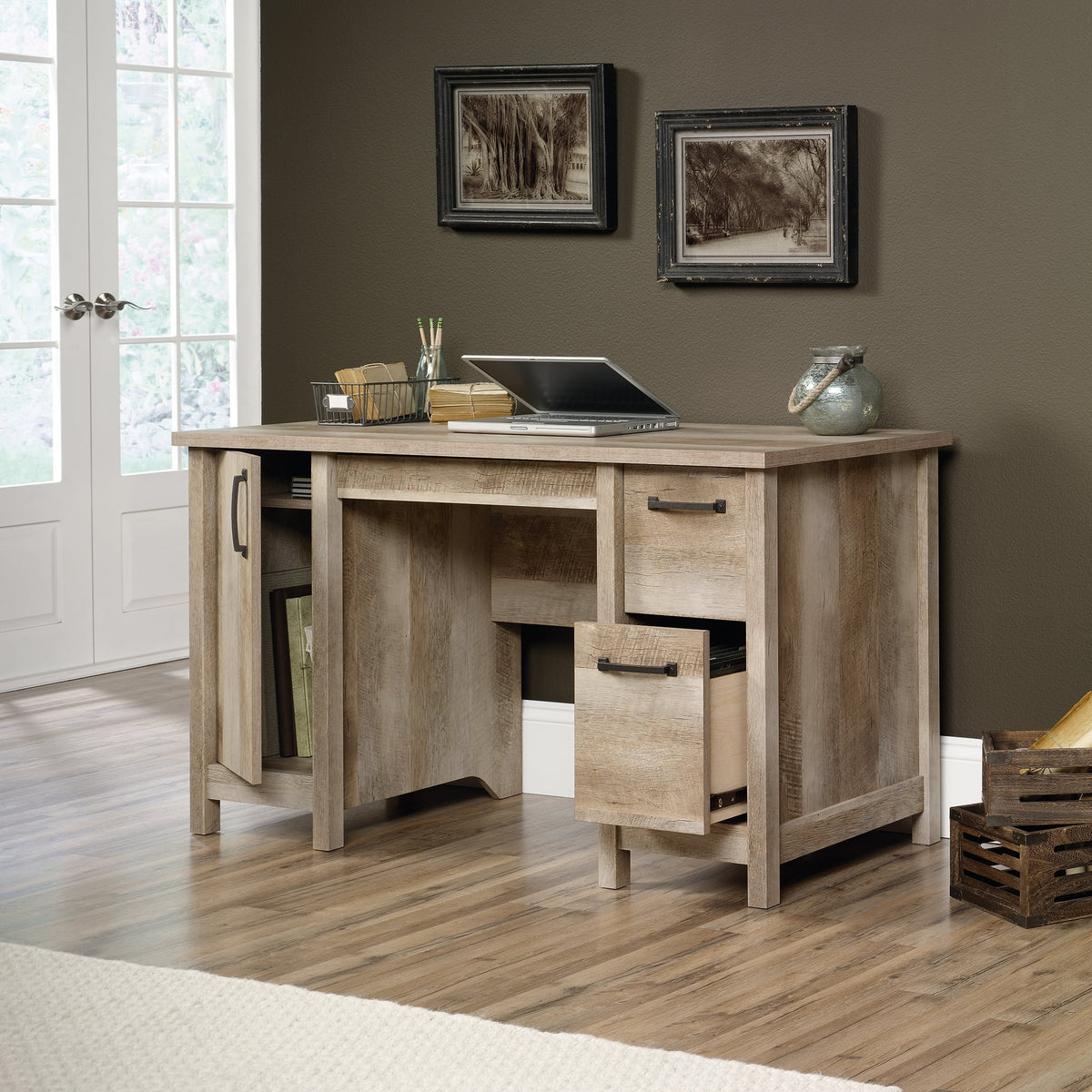 Sauder Cannery Bridge Computer Desk, Sindoori Mango Finish