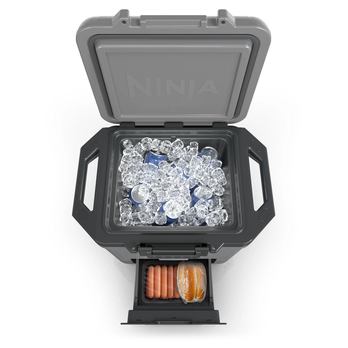 Ninja FrostVault 30qt Hard Cooler with Dry Zone, Ice Chest Cooler, White, FB131WH