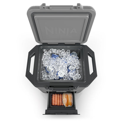 Ninja FrostVault 30qt Hard Cooler with Dry Zone, Ice Chest Cooler, White, FB131WH