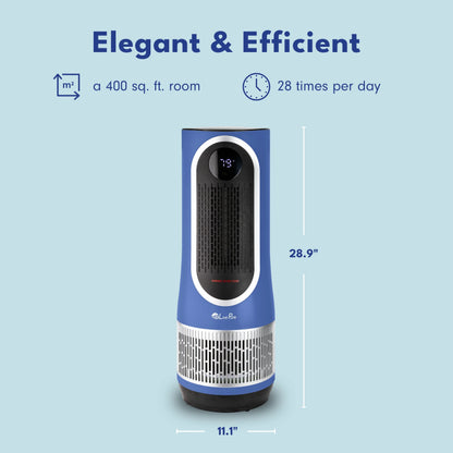 LivePure 3 in 1 Clean Heat Air Purifier/Fan & Heater. Denim Blue