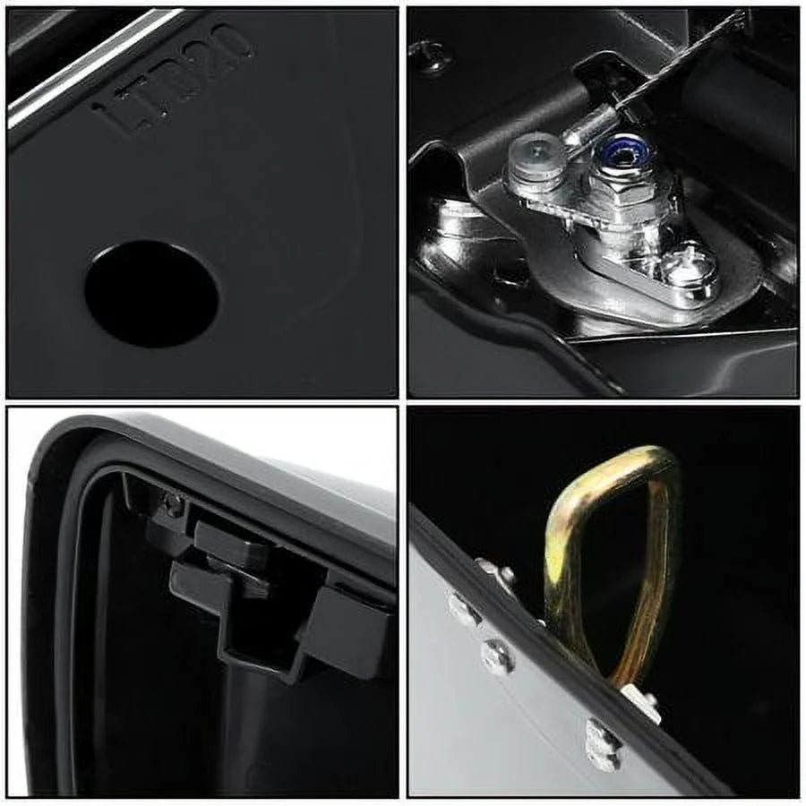 Kojem Hard Saddle Bags for 1993 - 2013 Harley Road King Glide Vivid Black Lockable Saddlebags