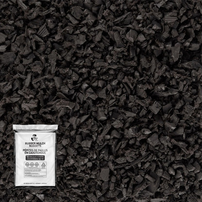 GroundSmart Black Rubber Mulch, 37.5 Cu Ft
