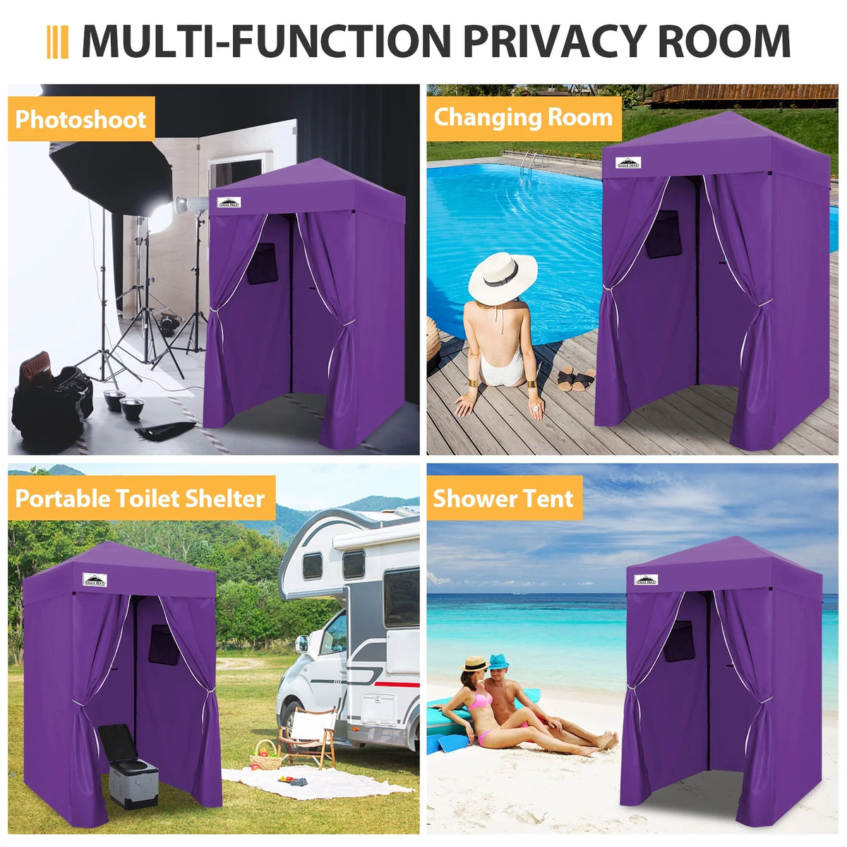 EAGLE PEAK Flex Ultra Compact 4 ft x 4 ft Pop-up Changing Room Canopy, Portable Privacy Cabana