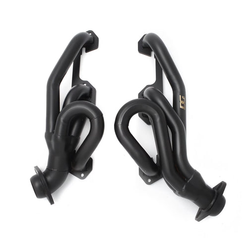 Exhaust Shorty Headers 1-1/2 x 2-1/2 inch. Black Paint for 1996-2002 Dakota Durango Ram 1500 2500 3500 5.2L 5.9L Magnum V8