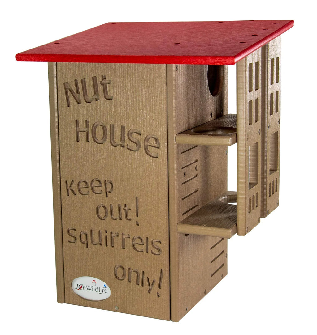 JCs Wildlife Ultimate Squirrel House Nesting Box (Blue/Gray) - A Perfect Home for Squirrels!