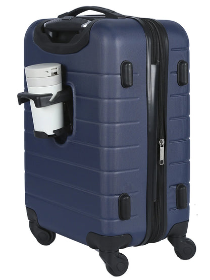 Wrangler 3 Piece Luggage Set with Cup Holder and USB Port, Olive Green